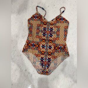 Hermes Multicolor Geometric Swimsuit